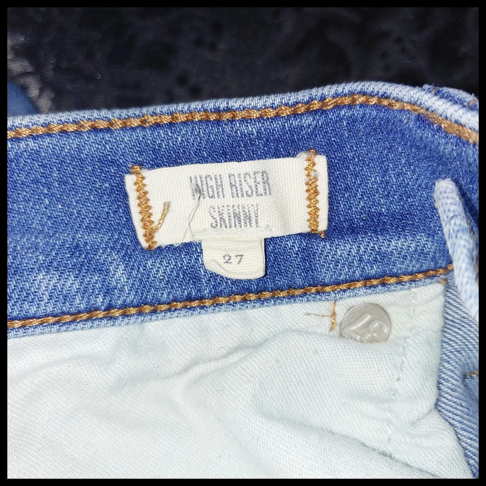 Madewell High Riser Skinny Blue Jeans 27 - Picture 6 of 7
